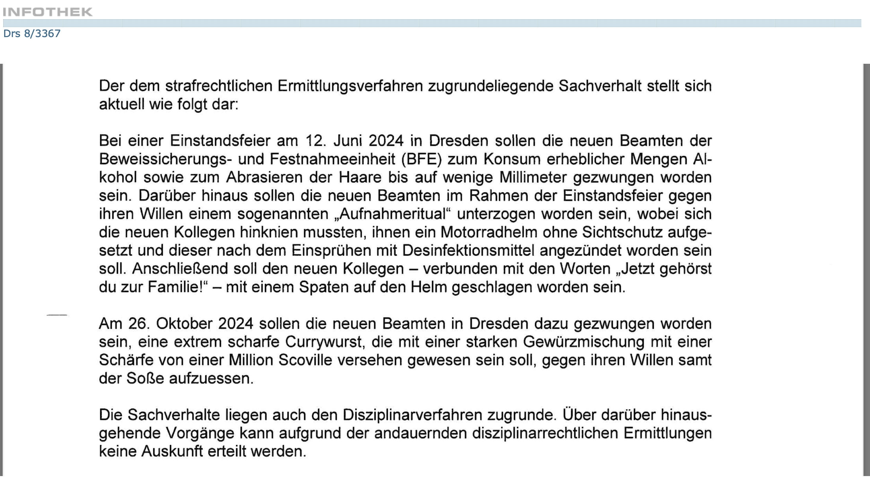 Drs 8 3367 BFE Sachsen Dresden